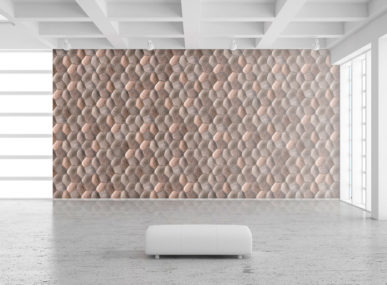 Criaterra tiles applied to create a textured wall