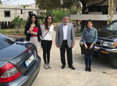 The SunRay Energy team after presenting to a municipality in Lebanon