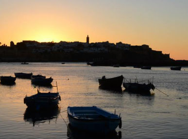 Sunset along the Bou Regreg River