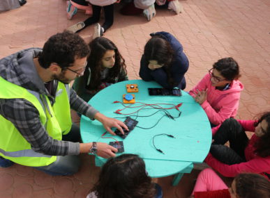 Learning about solar energy using custom-made mini photo voltaic panels